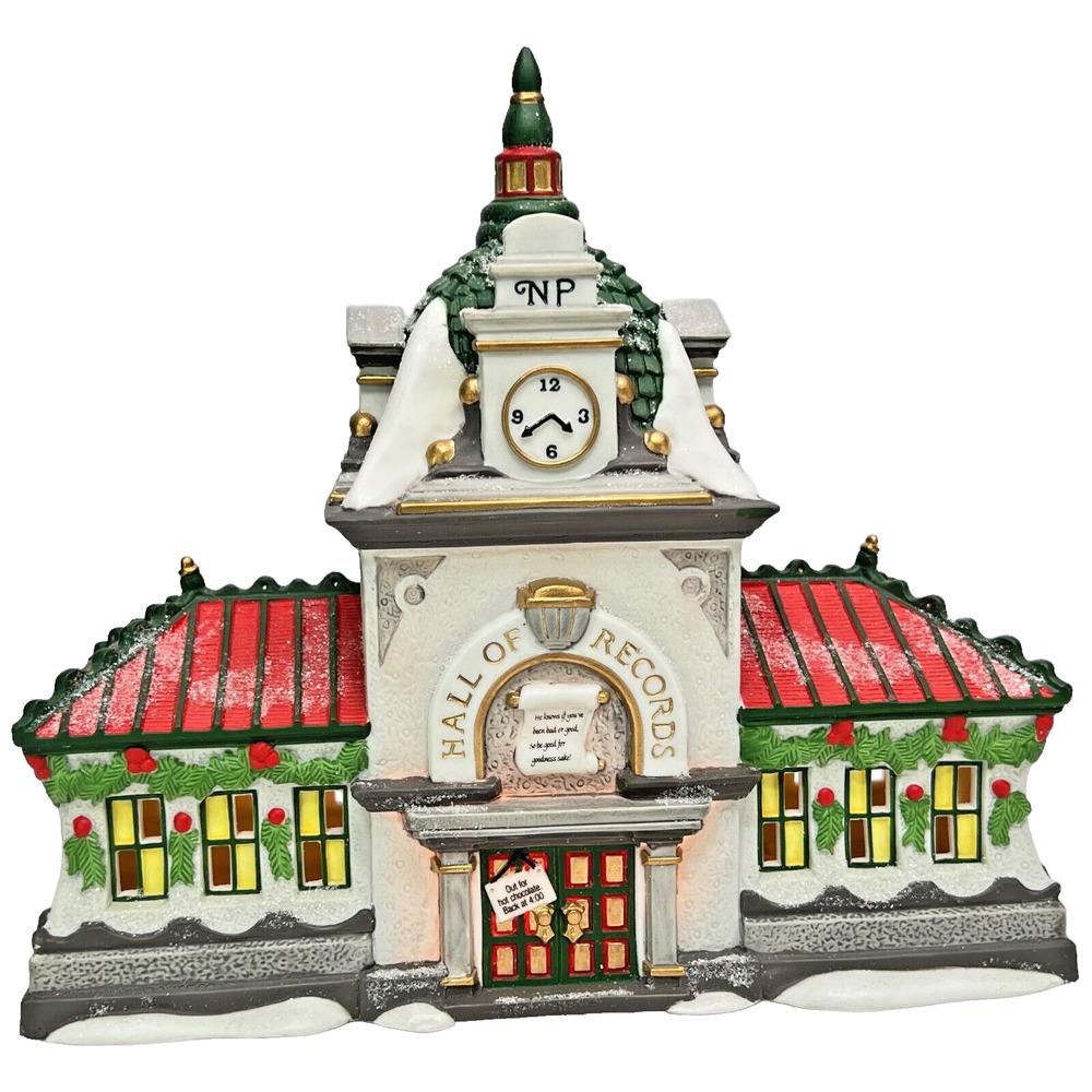 Dept 56 Heritage Village Collection Hall of Records North Pole 56392 NO Light